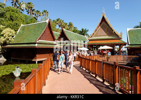 Eingangsbereich Loro Parque in Puerto de la Cruz, Teneriffa, Kanarische Inseln, Spanien Stockfoto