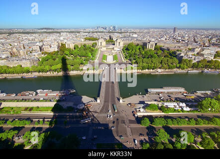 Antenne Panoramablick über Paris und seine Fluss Stockfoto