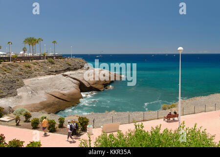 Direkt am Meer an der Costa Adeje, Teneriffa, Kanarische Inseln, Spanien Stockfoto