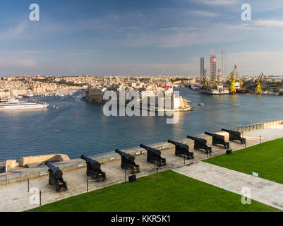 Ehrenkompanie Batterie in Valletta auf Malta Stockfoto