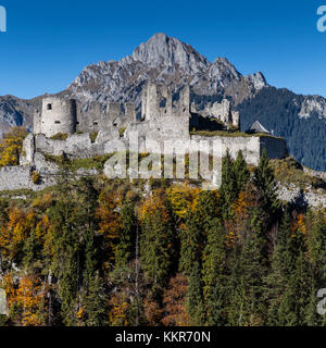 Europa, Österreich, Alpen, Tirol, Burg Ehrenberg Stockfoto