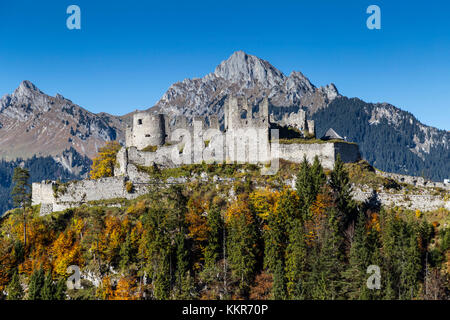 Europa, Österreich, Alpen, Tirol, Burg Ehrenberg Stockfoto