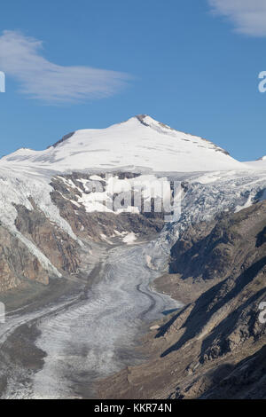 Gipfel des Mt. Johannisberg mit der Pasterze Glacier, Nationalpark Hohe Tauern, Kärnten, Österreich Stockfoto