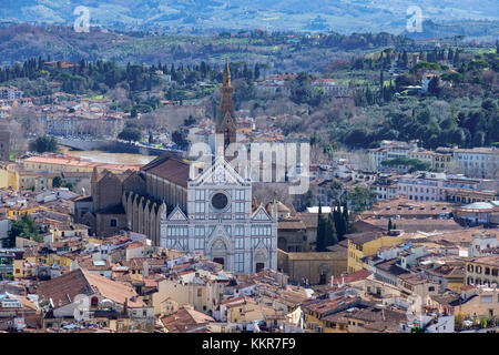Italien, Toskana, Florenz, Santa Croce Kirche Stockfoto