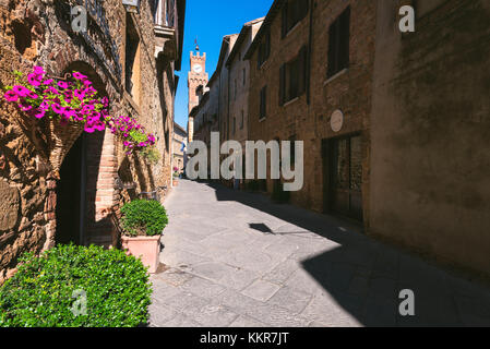 Pienza ist ein Dorf schönsten in Italien, in der Provinz Siena, Toskana, Italien, Europa. Stockfoto