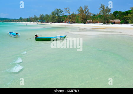 Sihanoukville, Kambodscha, Koh Rong samloem Insel, sarazenen Bay Beach Stockfoto