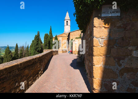 Pienza ist ein Dorf schönsten in Italien, in der Provinz Siena, Toskana, Italien, Europa. Stockfoto