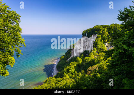 Die berühmten Königsstuhl (Königs Stuhl) auf der deutschen Insel Rügen Stockfoto