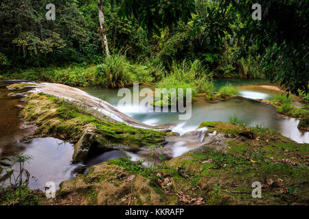 Die berühmten Wasserfälle von El nicho auf Kuba Stockfoto