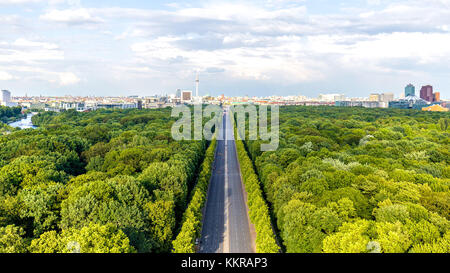 Blick von der Siegessäule Berlin Stockfoto