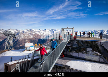 Österreich, Tirol, Sölden, gaislachkogl otztal Ski Mountain, gaislachkogl Gipfel, Höhe 3059 m, Eis q Gourmet Restaurant Stockfoto