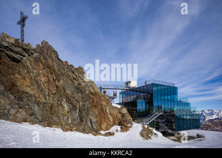 Österreich, Tirol, Sölden, gaislachkogl otztal Ski Mountain, gaislachkogl Gipfel, Höhe 3059 m, Eis q Gourmet Restaurant Stockfoto