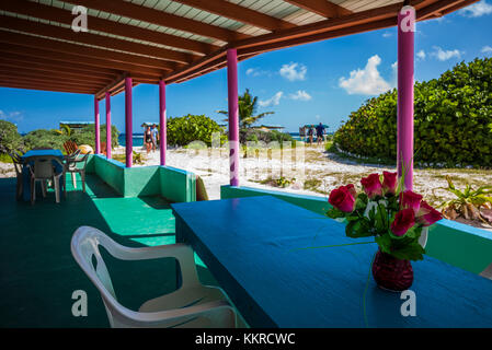 Britische Jungferninseln, anegada, Flash von Schönheit, Strand Cafe Stockfoto