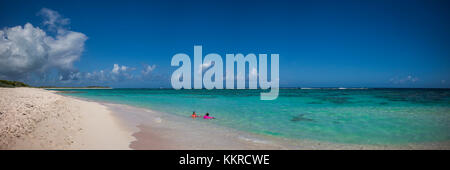 Britische Jungferninseln, anegada, Flash von Schönheit, Strand Blick Stockfoto