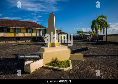Niederlande, Sint Eustatius, Oranjestad, Fort Oranje, innen Stockfoto