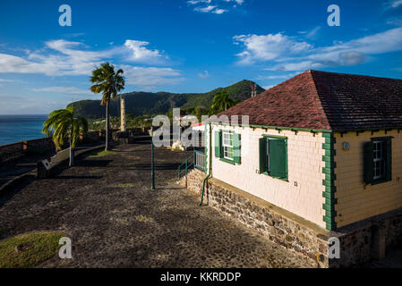Niederlande, Sint Eustatius, Oranjestad, Fort Oranje, innen Stockfoto