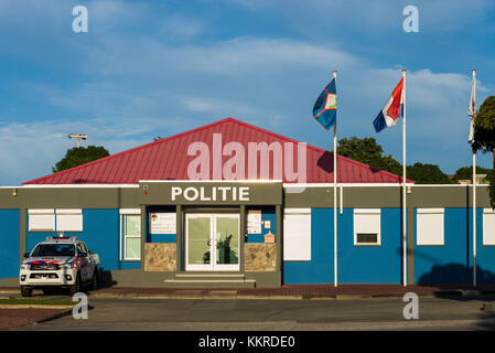 Niederlande, Sint Eustatius, Oranjestad, Polizei Stockfoto