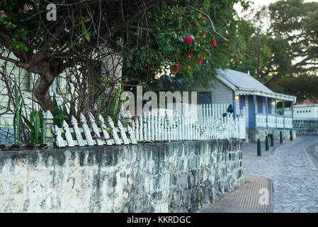 Niederlande, Sint Eustatius, Oranjestad, Gebäude, Detail Stockfoto