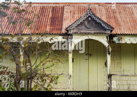 Niederlande, Sint Eustatius, Oranjestad, Gebäude, Detail Stockfoto