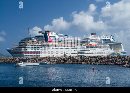 St. Kitts und Nevis, St. Kitts, Basseterre, Cruiseship Terminal Stockfoto