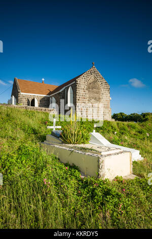 St. Kitts und Nevis, Nevis, Hicks Village, St. James anglikanische Kirche Stockfoto