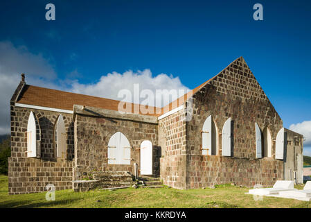 St. Kitts und Nevis, Nevis, Hicks Village, St. James anglikanische Kirche Stockfoto