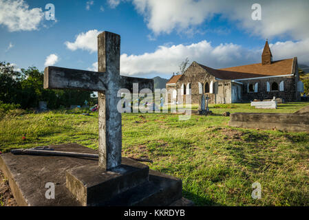 St. Kitts und Nevis, Nevis, Hicks Village, St. James anglikanische Kirche Stockfoto