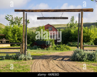 Ranch Eingang Stockfoto