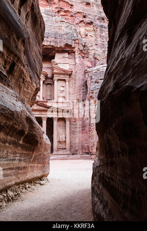 El khazneh Al faroun, die Schatzkammer, Petra, Jordanien, Jordanien, Naher Osten, Asien Stockfoto