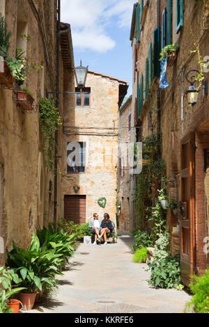 Europa, Italien, Toskana, Siena, Val d'Orcia, Pienza. Stockfoto