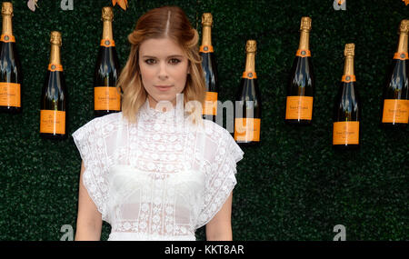 JERSEY CITY, New Jersey - JUNI 03: Kate Mara nimmt am 3. Juni 2017 am 10. Jährlichen Veuve Clicquot Polo Classic im Liberty State Park in Jersey City, New Jersey, Teil. Personen: Kate Mara Stockfoto