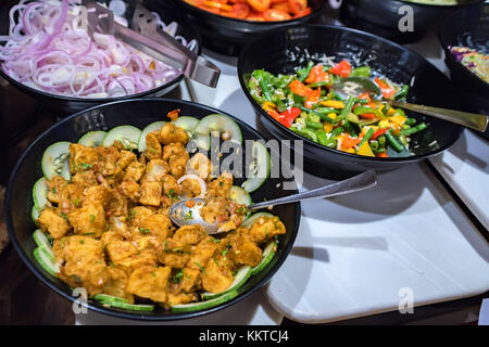 Buffet Frühstück im Hotel. Stockfoto