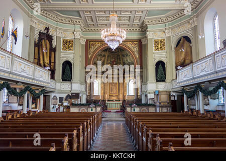 Innenraum der St. Marylebone Pfarrkirche, Marylebone Road, London, NW1, UK Stockfoto