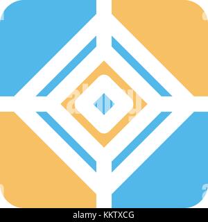 Quadrat Form moderne Symbol logo Vektor Kunst Stock Vektor