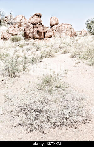 In Australien die Felsen des Teufels s Marmor im Northern Territory Stockfoto