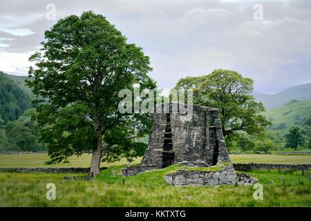 Dun Telve broch. Vorgeschichtliche Eisenzeit befestigtes Gehöft in Glenelg, Highland, Schottland. Übersicht Wandbild Galerien Stockfoto