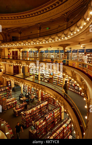 El ateneo Grand Splendid Book Store, Recoleta, Buenos Aires, Argentinien, Südamerika Stockfoto