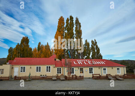 Hotel La Leona, Route 40, Patagonien, Argentinien, Südamerika Stockfoto