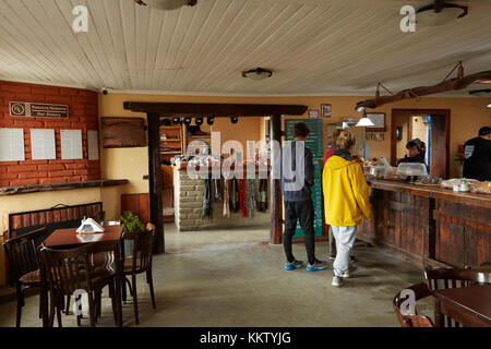 Im Hotel La Leona, Route 40, Patagonien, Argentinien, Südamerika Stockfoto