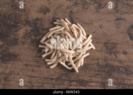 Hand Made poglianesi typische frische Pasta aus der Lombardei Stockfoto