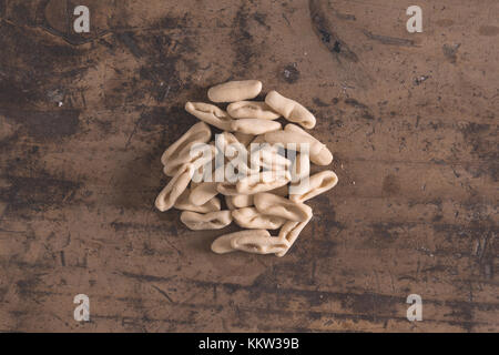 Hand Made cavatelli typische frische Pasta aus der Region Molise Stockfoto