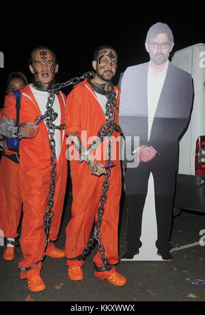 Prominente nehmen an Jonathan Ross' Halloween Party 2017 Teil mit: Dynamo Where: Manchester, United Kingdom When: 01 Nov 2017 Credit: WENN.com Stockfoto