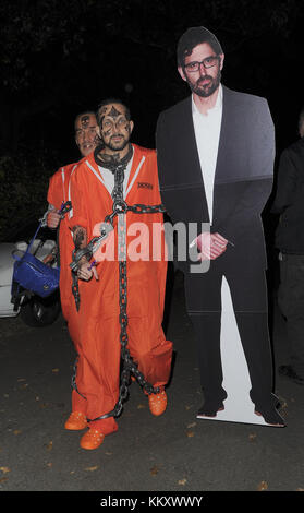 Prominente nehmen an Jonathan Ross' Halloween Party 2017 Teil mit: Dynamo Where: Manchester, United Kingdom When: 01 Nov 2017 Credit: WENN.com Stockfoto