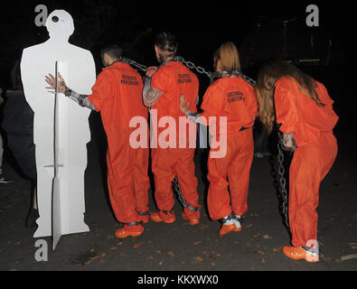 Prominente nehmen an Jonathan Ross' Halloween Party 2017 Teil mit: Dynamo Where: Manchester, United Kingdom When: 01 Nov 2017 Credit: WENN.com Stockfoto