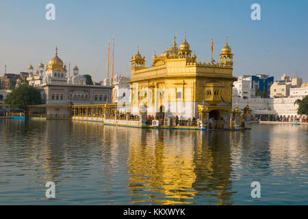 Golden Temple, die zentralen religiösen Ort der Sikhs, in Amritsar, Punjab Stockfoto