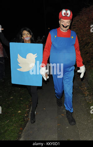 Prominente nehmen an Jonathan Ross' Halloween Party 2017 Teil mit: Konnie Huq Wo: London, Großbritannien Wann: 31 Okt 2017 Credit: ZIBI/WENN.com Stockfoto