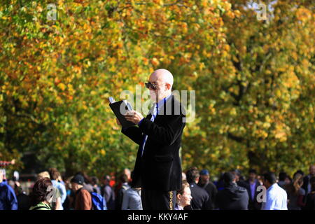 London, Großbritannien - 25. Oktober 2008 - Prediger im Hyde Park Stockfoto