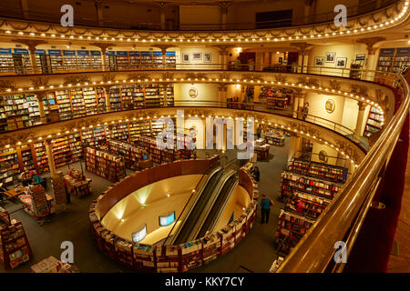 El Ateneo Grand Splendid Book Store, Recoleta, Buenos Aires, Argentinien, Südamerika Stockfoto