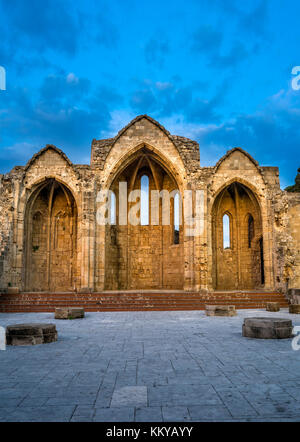 Die Kirche der Panagia (Jungfrau Maria) Der burgh in der Altstadt von Rhodos Griechenland Stockfoto