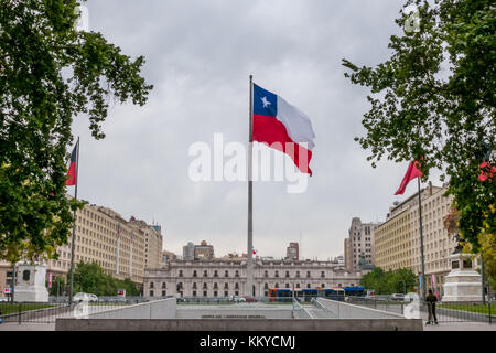 Avenida Libertador General Bernardo O'Higgins in Santiago de Chile Stockfoto